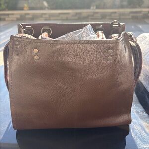 Brown Coach Reimagined Rogue 25 Bowler with Snake Skin accent
